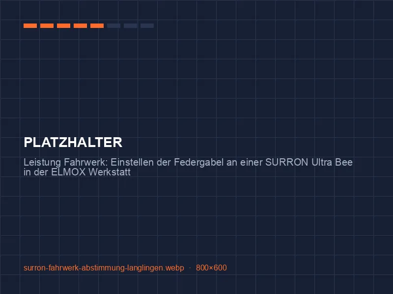 Einstellen der Federgabel an einer SURRON Ultra Bee in der ELMOX Werkstatt