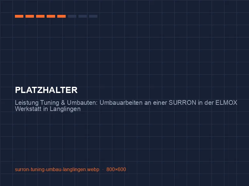 Umbauarbeiten an einer SURRON in der ELMOX Werkstatt in Langlingen